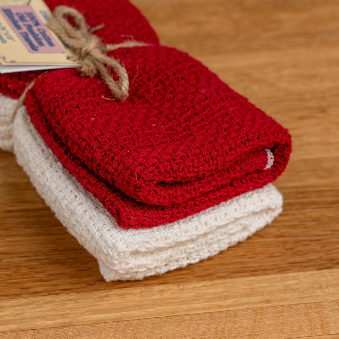 Country Cottons Apple Red Kitchen Towel Set