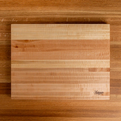 Large Curly Maple Eased Edge Butcher Block