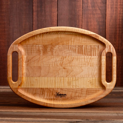 Curly Maple Oval Barbecue Board