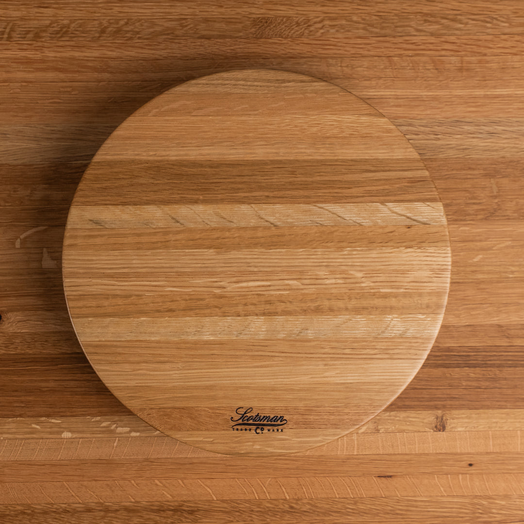 White Oak Round Cake Stand