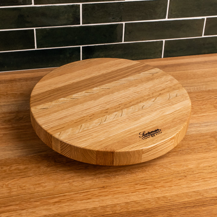 White Oak Round Cake Stand