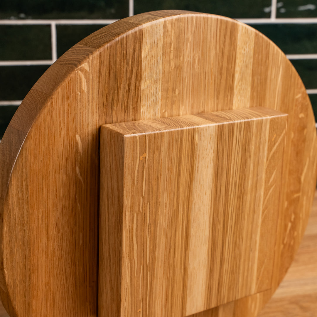 White Oak Round Cake Stand