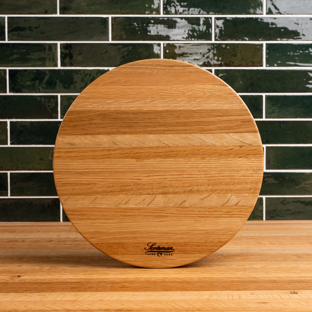 White Oak Round Cake Stand