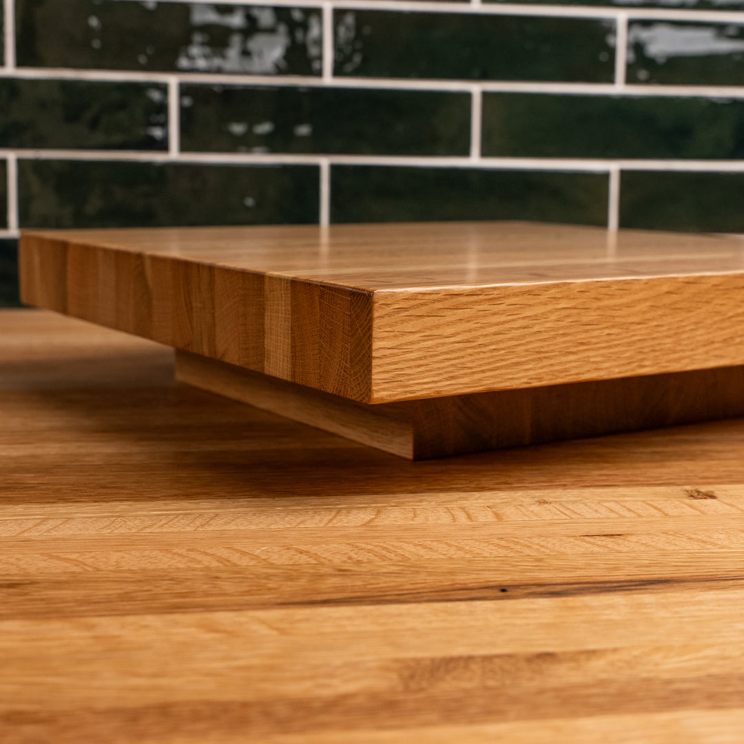 White Oak Square Cake Stand