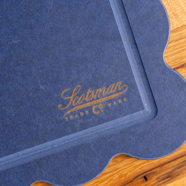Delta Blue Scalloped Cutting Board