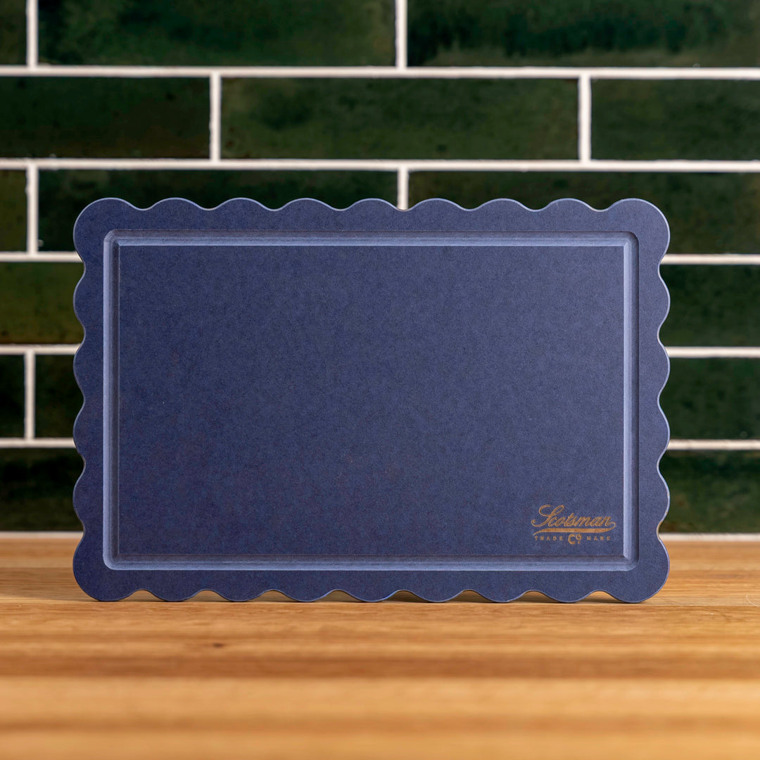 Delta Blue Scalloped Cutting Board
