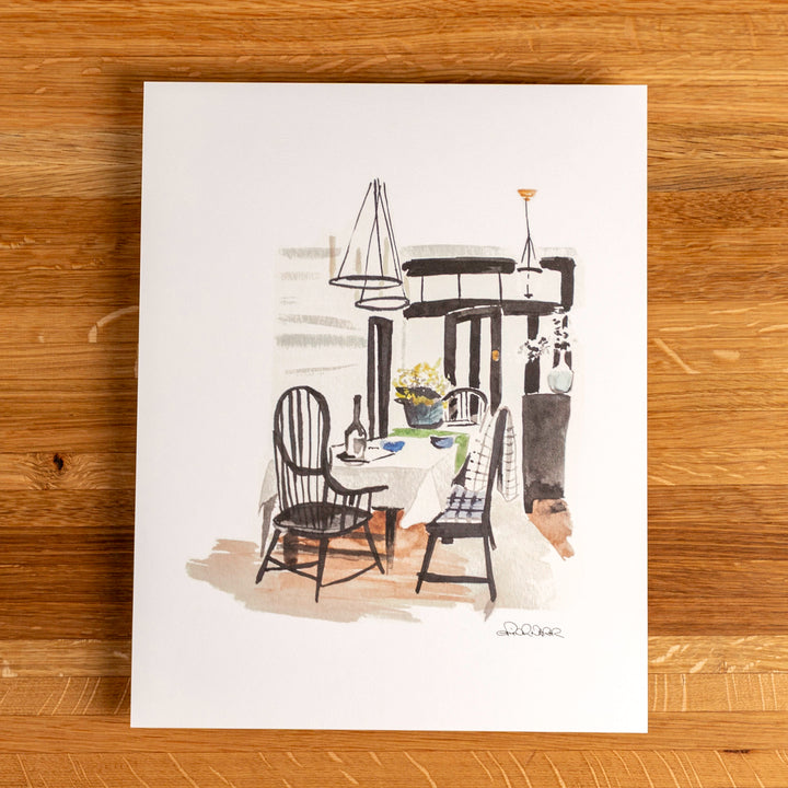 Dining Room Watercolor (11" X 14")