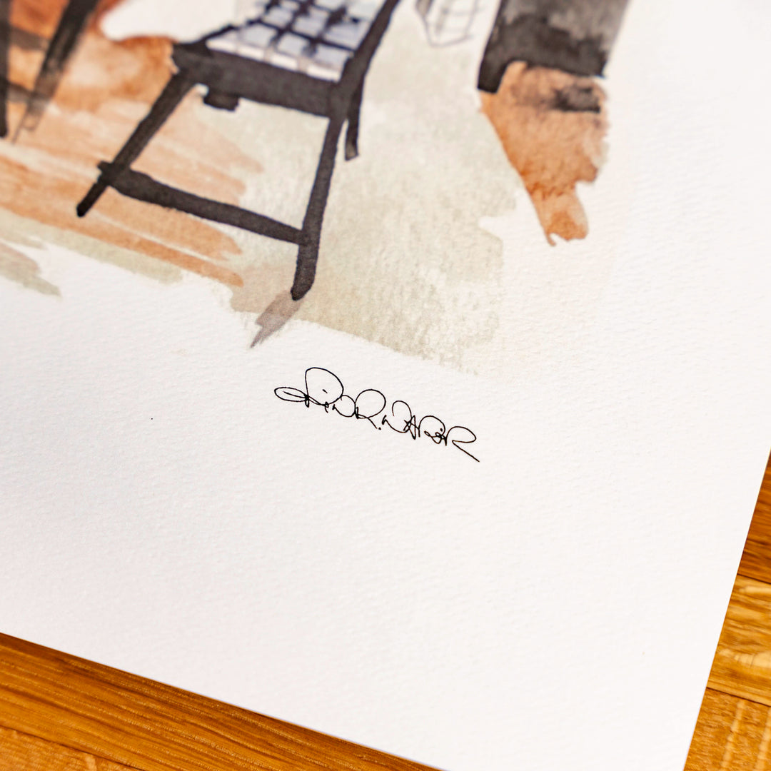 Dining Room Watercolor (11" X 14")