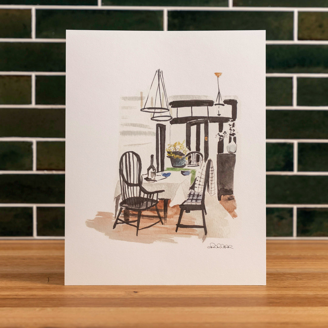 Dining Room Watercolor (11" X 14")