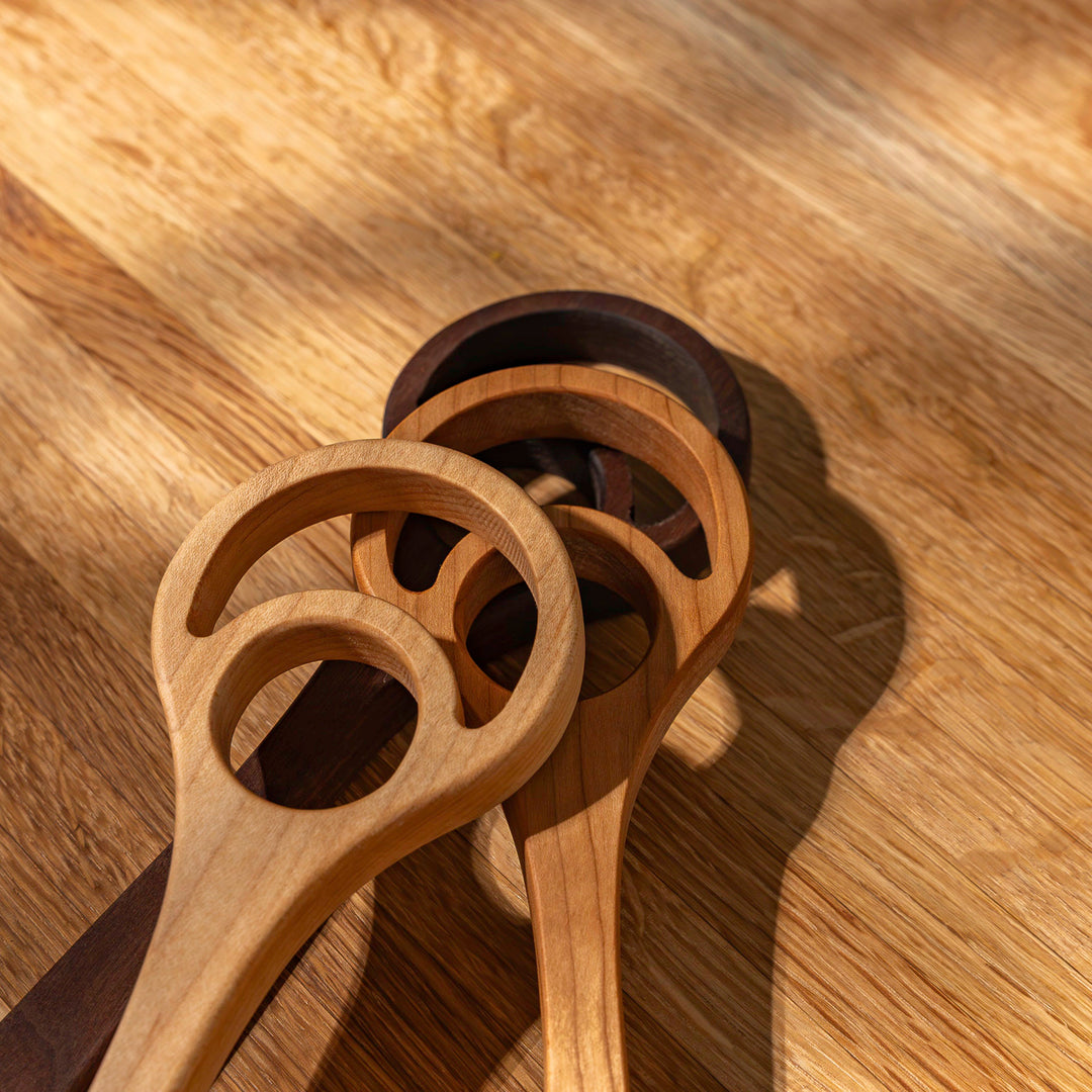 Wooden Dough Whisk -Double