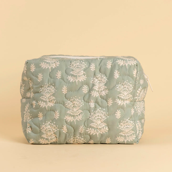 Erin &amp; Ben Co. Clover Sage Quilted Makeup Bag