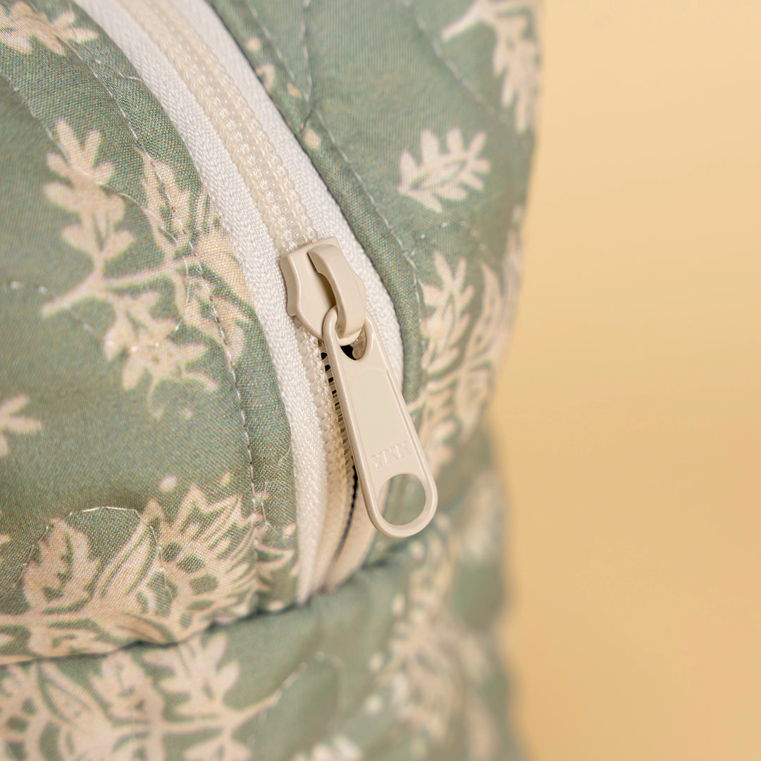 Erin &amp; Ben Co. Clover Sage Quilted Makeup Bag