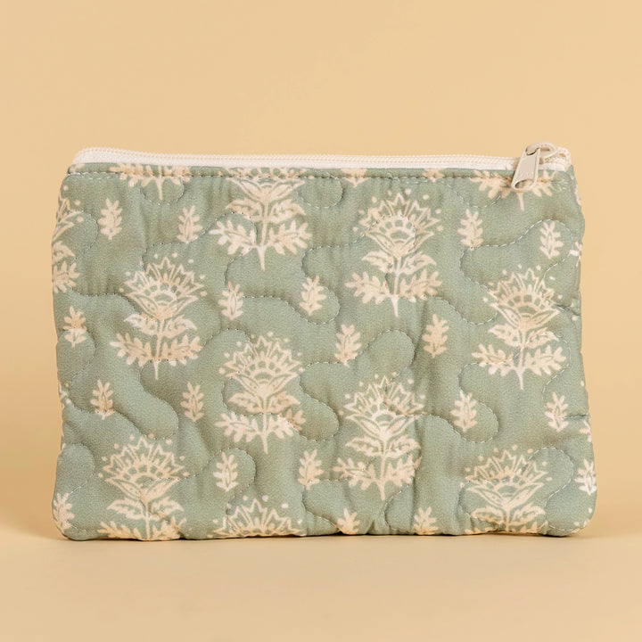 Erin &amp; Ben Co. Clover Sage Quilted Makeup Bag