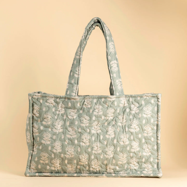 Erin &amp; Ben Co. Clover Sage Quilted Tote Bag