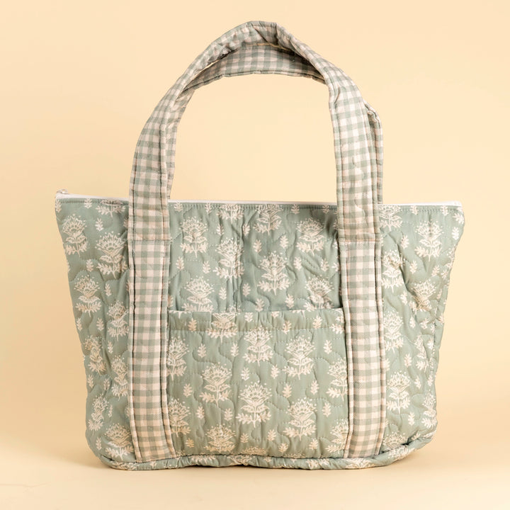 Erin &amp; Ben Co. Clover Sage Zipper Tote Bag