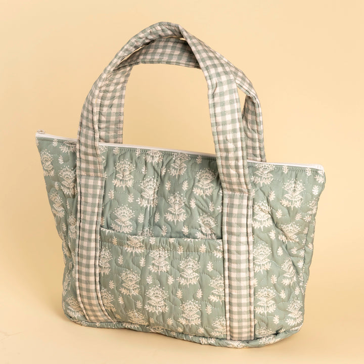 Erin &amp; Ben Co. Clover Sage Zipper Tote Bag