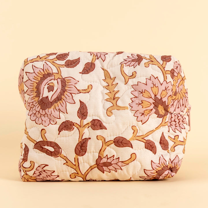 Erin &amp; Ben Co. Heritage Scroll Rose Quilted Makeup Bag