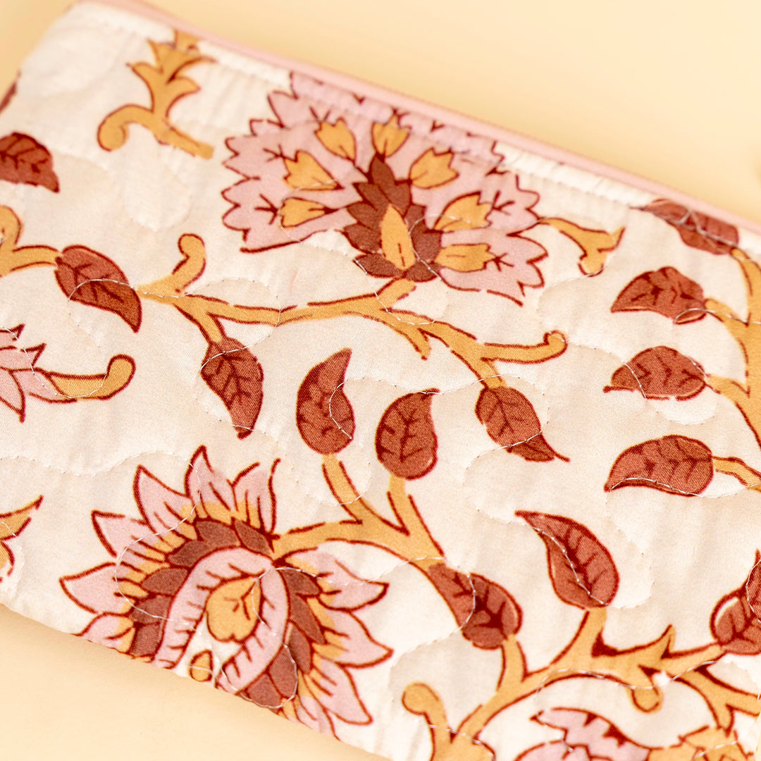 Erin &amp; Ben Co. Heritage Scroll Rose Quilted Makeup Bag