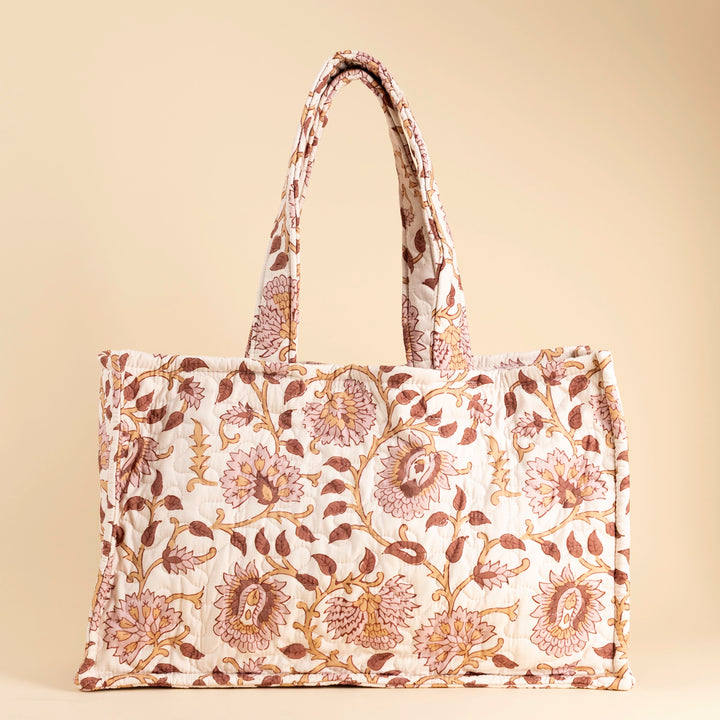 Erin &amp; Ben Co. Heritage Scroll Rose Quilted Tote Bag
