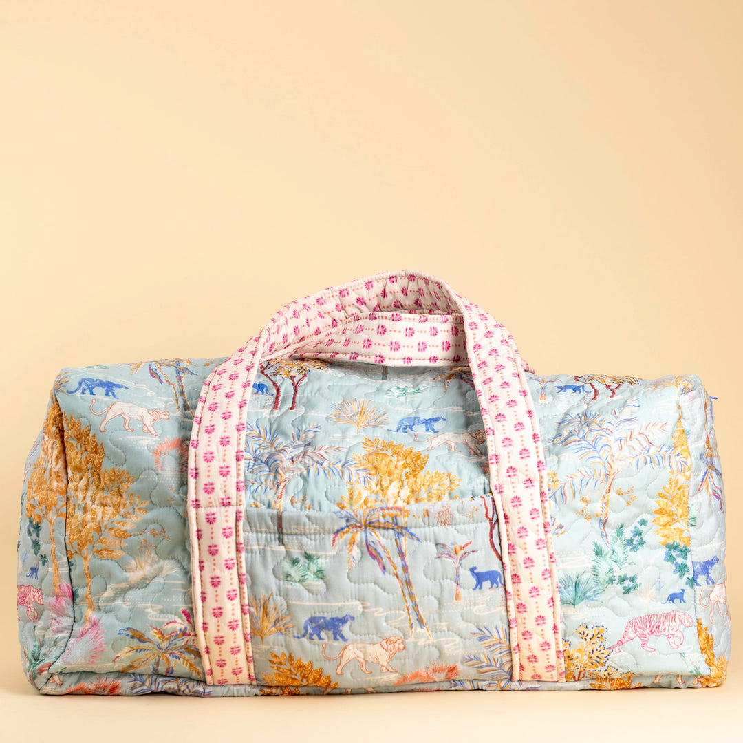 Erin &amp; Ben Co. Jungle Whisper Blue Weekender Duffle Bag
