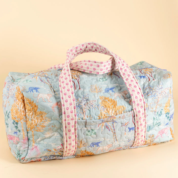 Erin &amp; Ben Co. Jungle Whisper Blue Weekender Duffle Bag