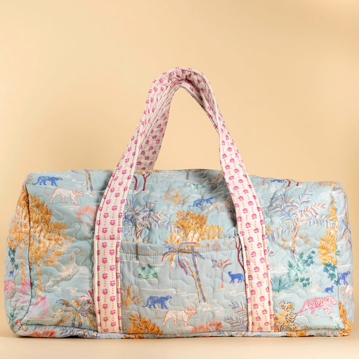 Erin &amp; Ben Co. Jungle Whisper Blue Weekender Duffle Bag