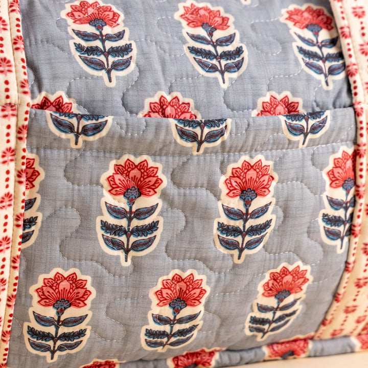 Erin &amp; Ben Co. Sadie Floral Blue Weekender Duffle Bag