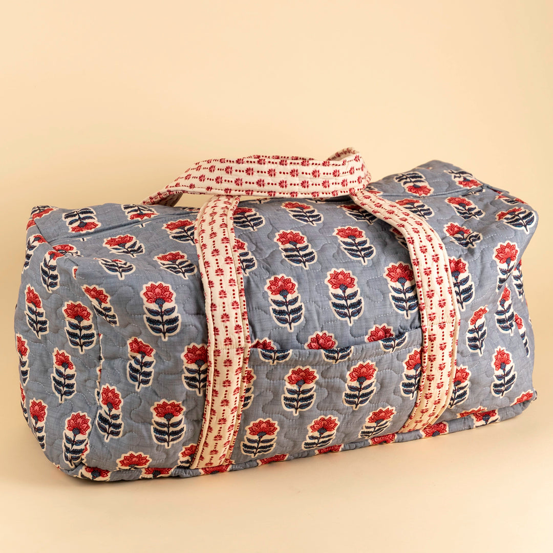 Erin &amp; Ben Co. Sadie Floral Blue Weekender Duffle Bag