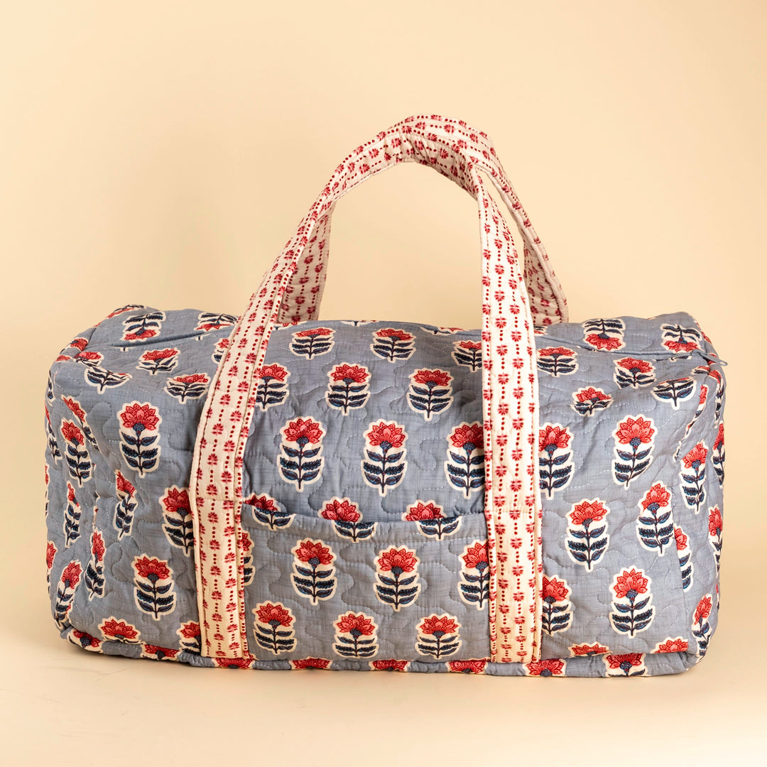 Erin &amp; Ben Co. Sadie Floral Blue Weekender Duffle Bag