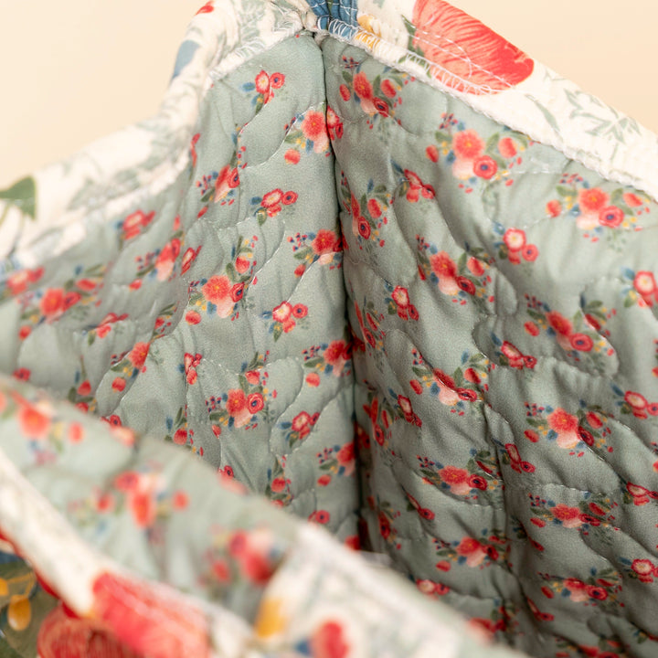 Erin &amp; Ben Co. Zara Floral Linen Quilted Tote Bag