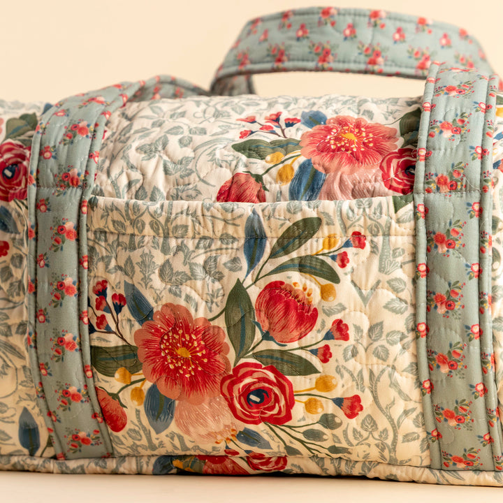 Erin &amp; Ben Co. Zara Floral Linen Weekender Duffle Bag