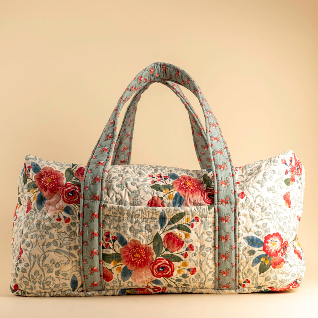 Erin &amp; Ben Co. Zara Floral Linen Weekender Duffle Bag