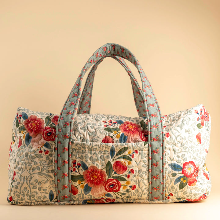 Erin &amp; Ben Co. Zara Floral Linen Weekender Duffle Bag