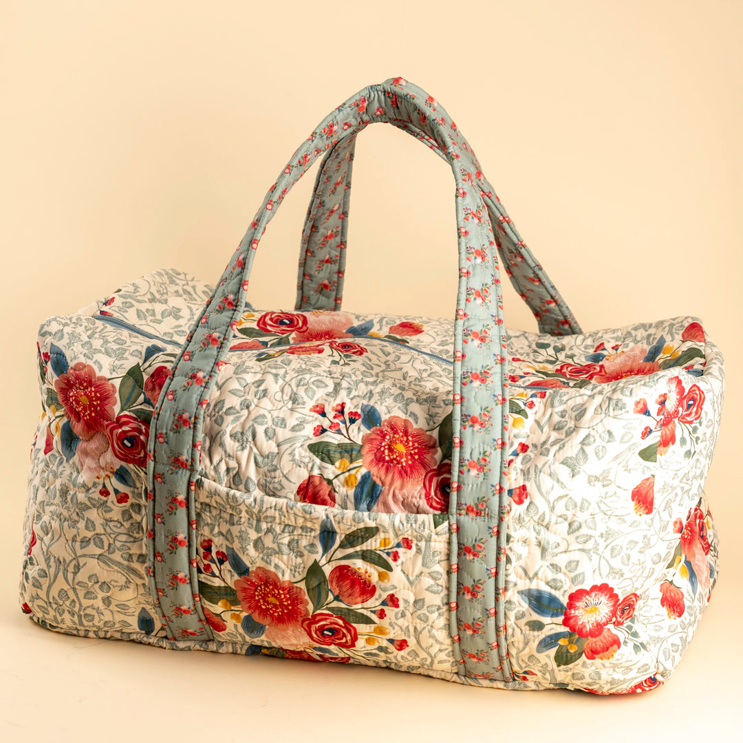 Erin &amp; Ben Co. Zara Floral Linen Weekender Duffle Bag