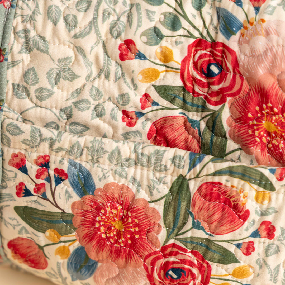 Erin &amp; Ben Co. Zara Floral Linen Zipper Tote Bag