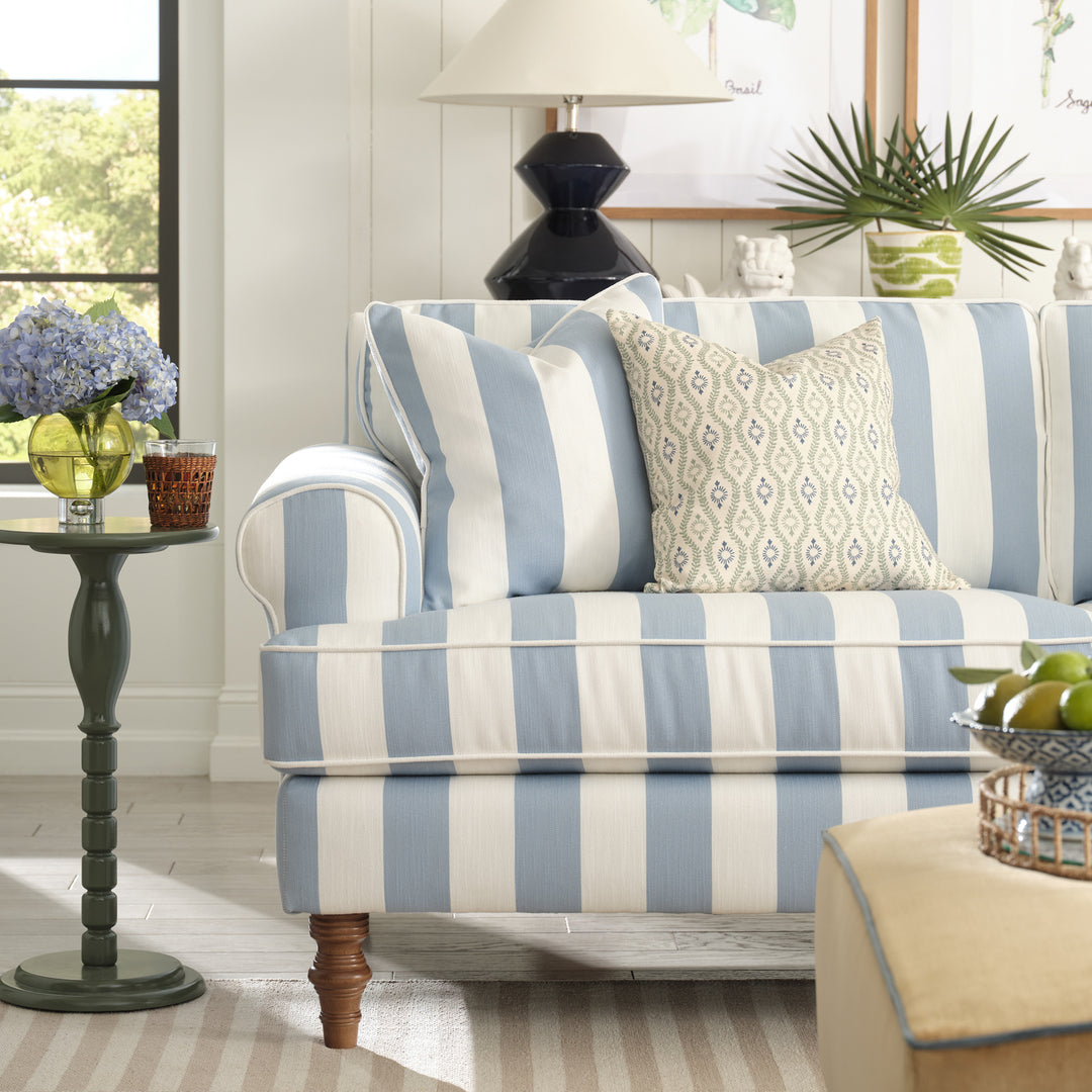 Faulkner Sofa - Cloud Cabana Stripe