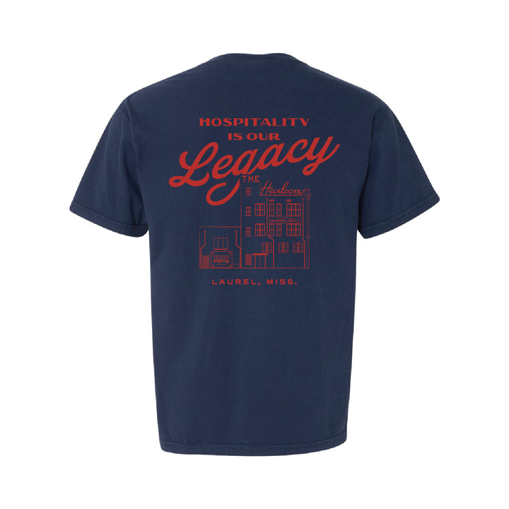 Hospitality is Our Legacy Navy T-Shirt