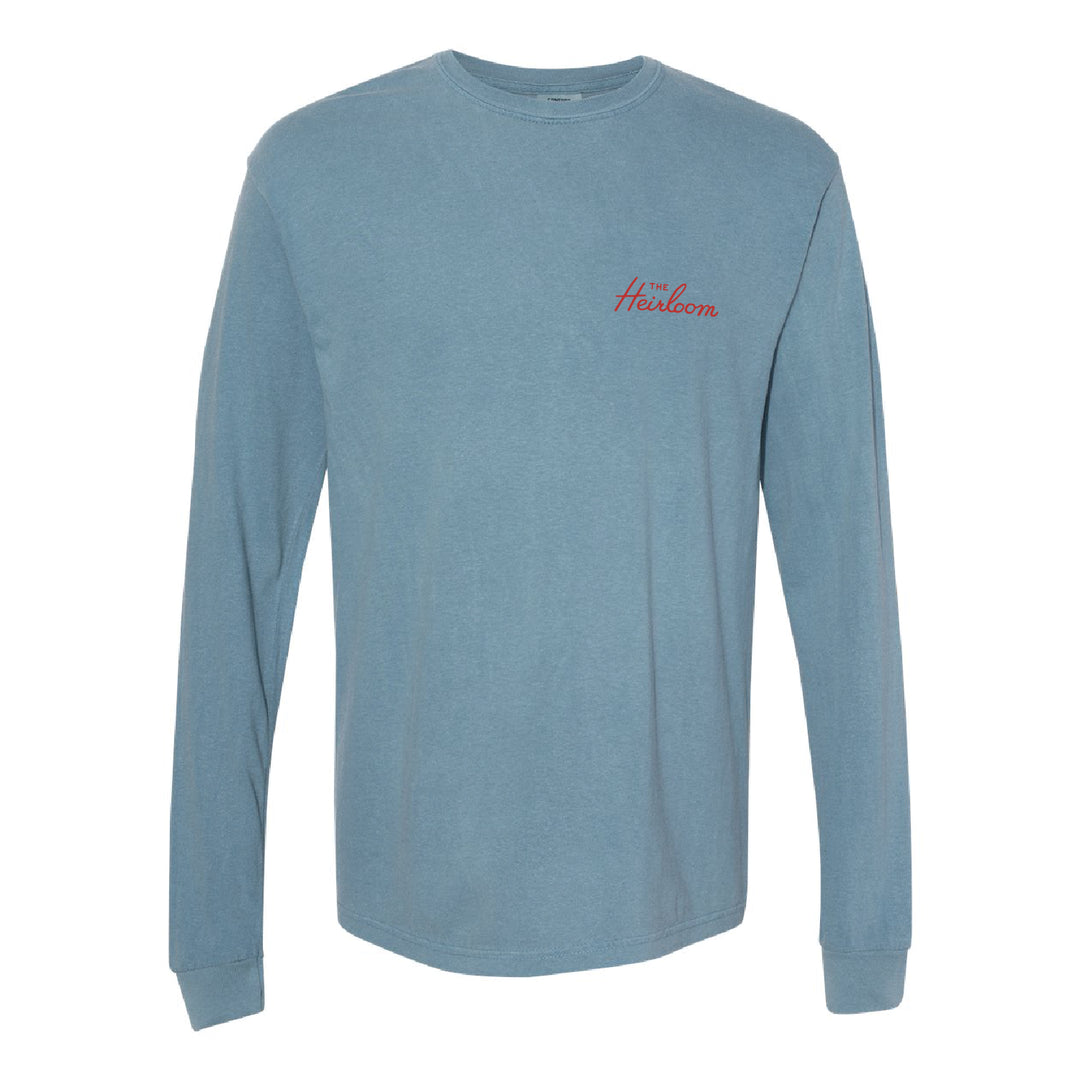Hospitality is Our Legacy Pale Blue Long Sleeve T-Shirt