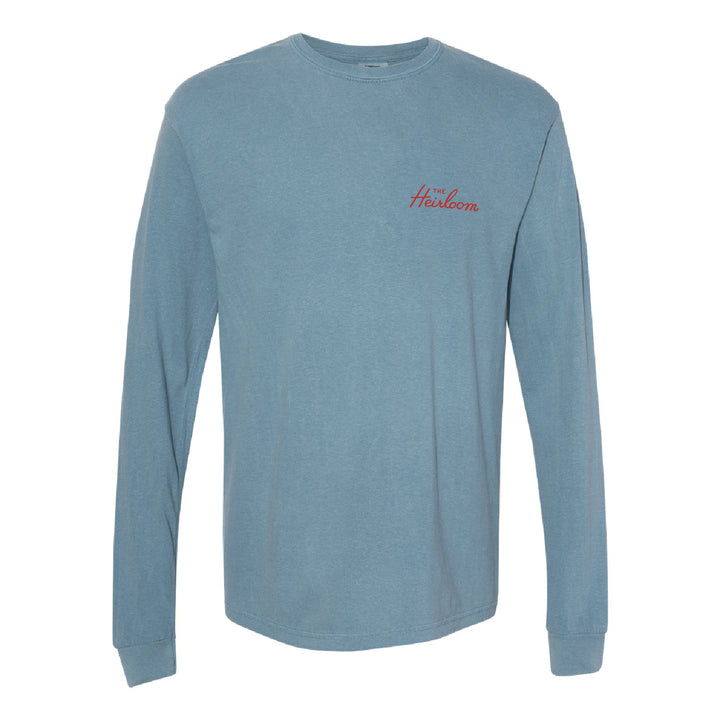 Hospitality is Our Legacy Pale Blue Long Sleeve T-Shirt