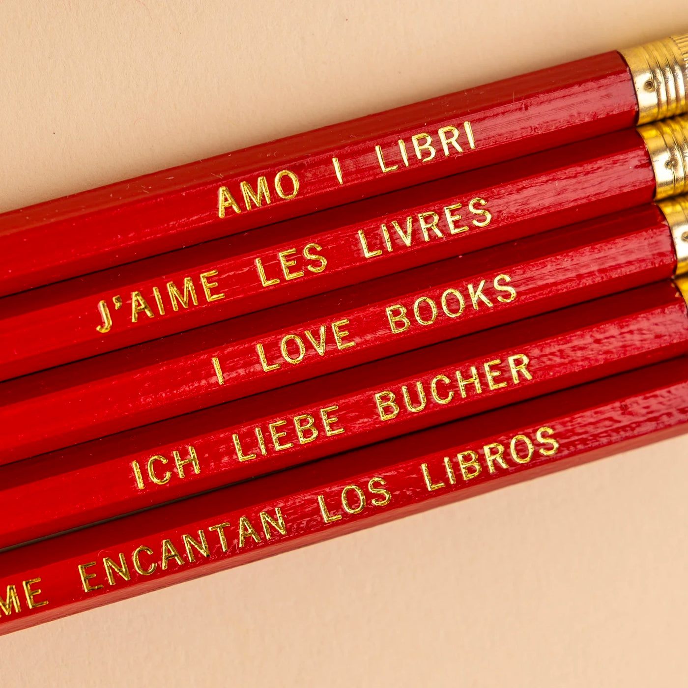 I love books language pencil set