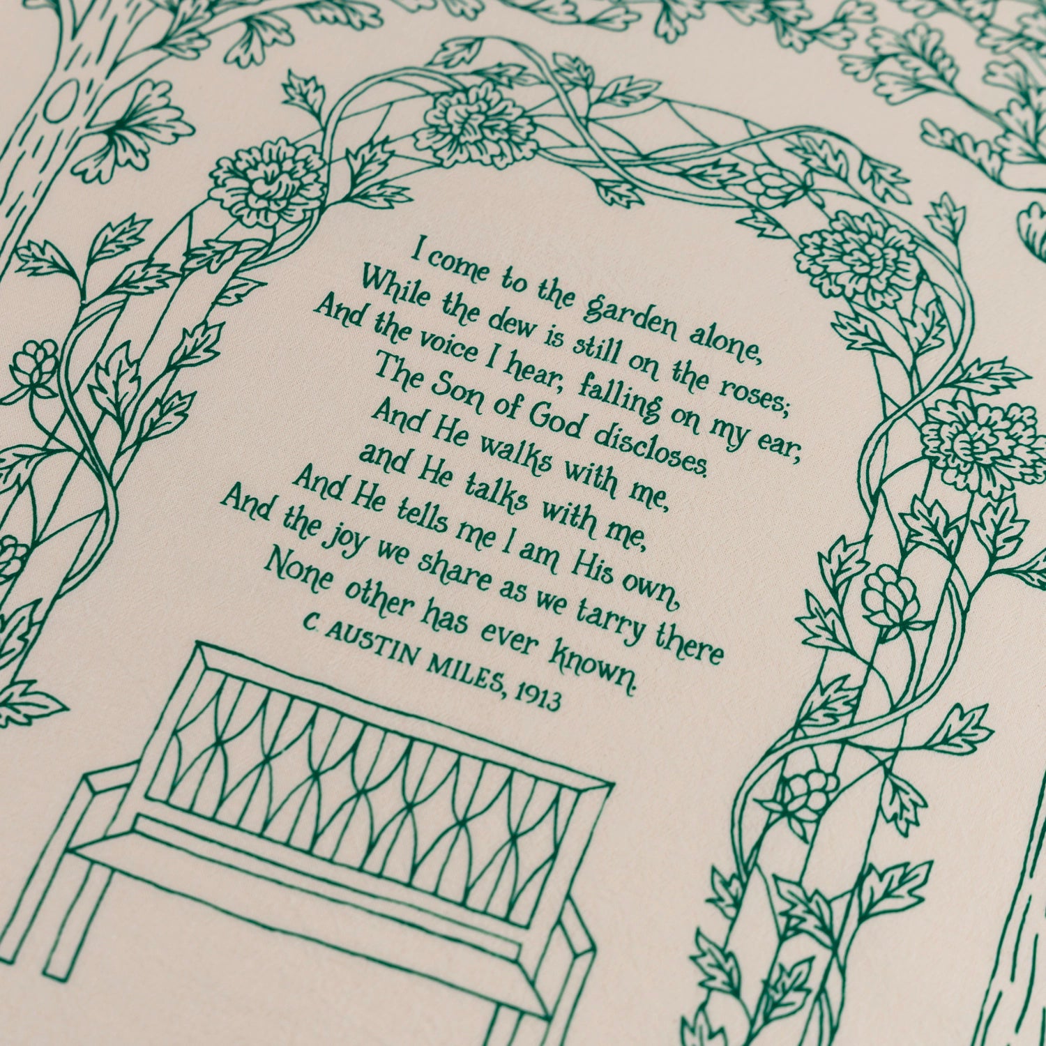 Laurel Mercantile In the Garden Hymn Tea Towel