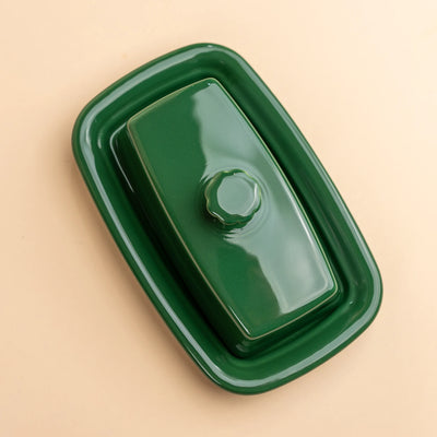 Jade Covered Butter Dish
