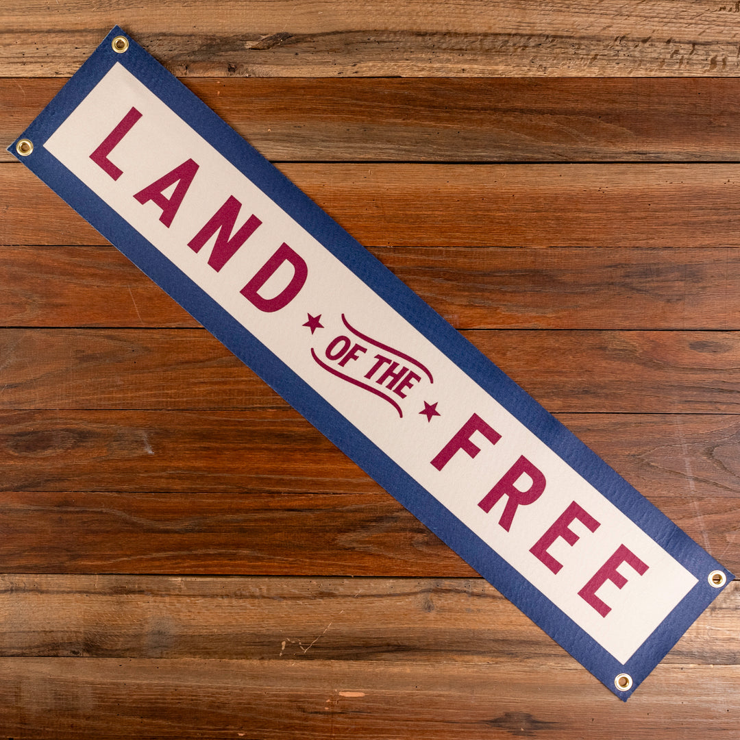 Land of the Free Felt Banner