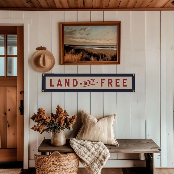 Land of the Free Felt Banner