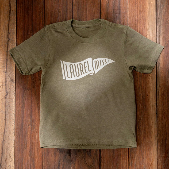 Laurel Pennant Green Youth T-Shirt