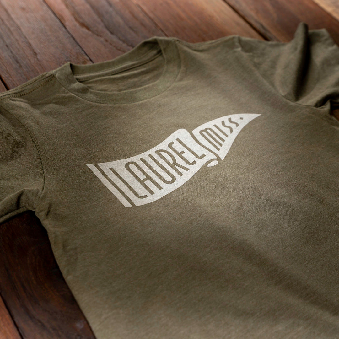 Laurel Pennant Green Youth T-Shirt