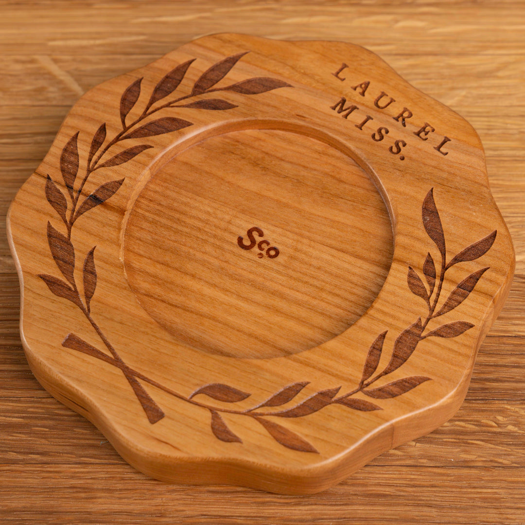 Laurel Wreath Candle Coaster
