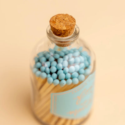 Light Blue Fancy Matches Small Jar