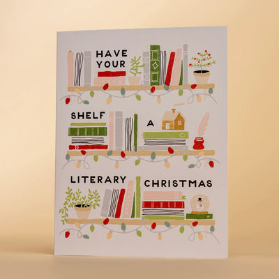 Literary Christmas Holiday Card