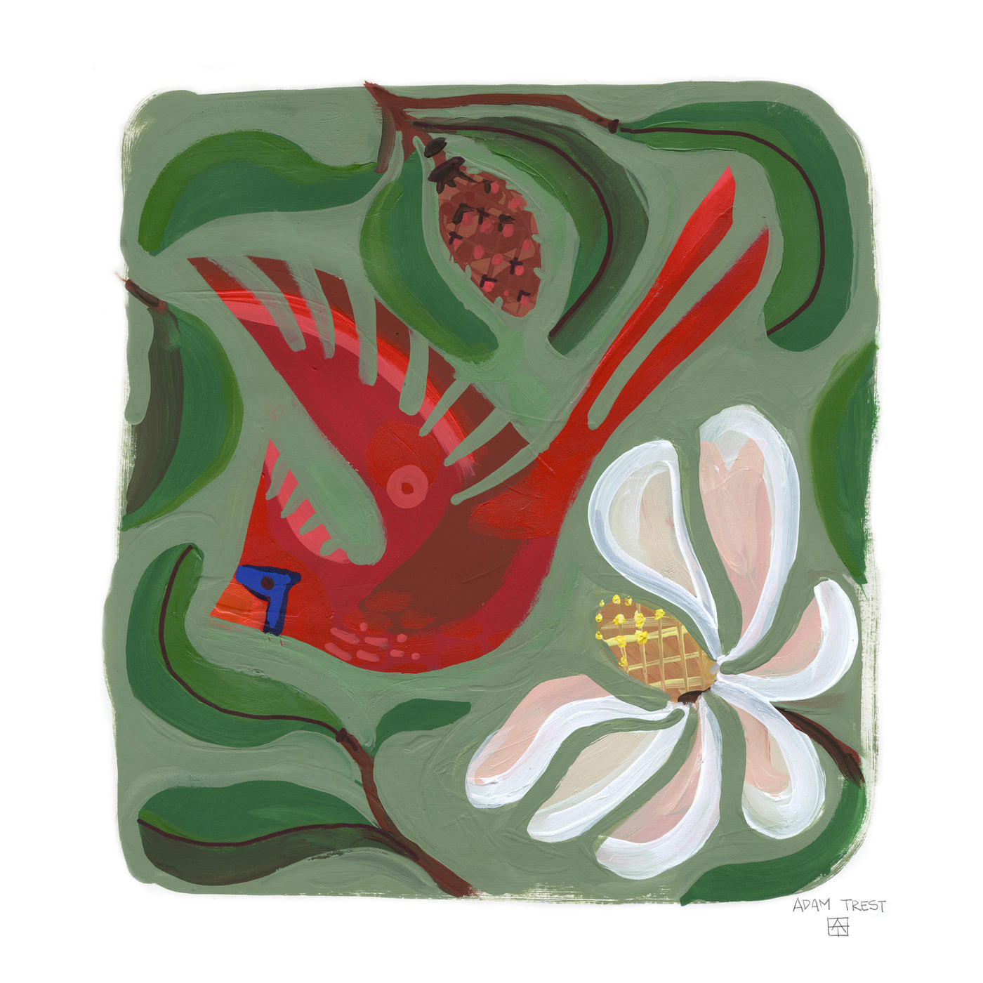 Adam Trest Songbird Symphony | Magnolia Cardinal Print